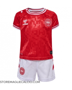 Danimarca Maglia Gara Casa Repliche Europei 2024 Bambino